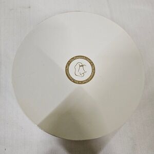 Pampered Chef Set of 4 Appetizer Plates White Gold Stars Swirls Celebration 8in